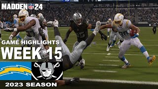 Los Angeles Chargers vs Las Vegas Raiders  NFL 2023 Week 15 [upl. by Gottlieb268]