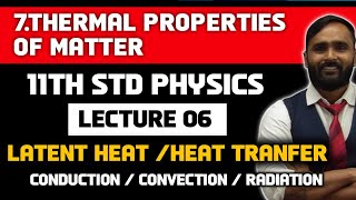 11th PHYSICS 7Thermal Properties of Matter Lecture 06LATENT HEATTRANSFER OF HEATPRADEEP SIR [upl. by Jacquelin]