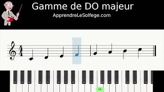 Gamme de DO majeur  apprendre le solfège [upl. by Caitrin]