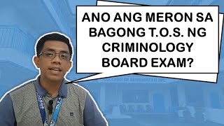 ANO ANG MERON SA BAGONG TOS NG CRIMINOLOGY BOARD EXAM  Criminology Talks [upl. by Allenrad]