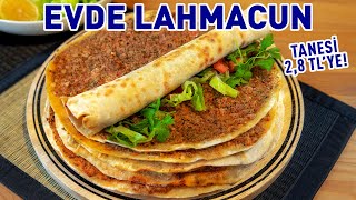 Evde Çıtır Lahmacun Tarifi  Tavada Fırınsız Lahmacun Nasıl Yapılır [upl. by Sair538]