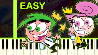 THE FAIRLY ODDPARENTS THEME  EASY Piano Tutorial [upl. by Gnort]