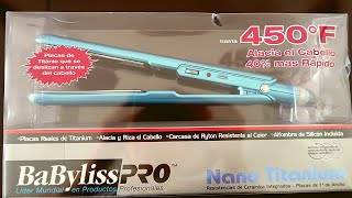 REVIEW de la plancha BABYLISS PRO NANO TITANIUM  SaofraD [upl. by Igig]