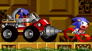 SonicEXE In Drill Car Hunting Sonic [upl. by Ymot]