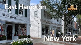 Walking East Hampton New York 4K  Main Street in East Hampton New York [upl. by Aniled147]