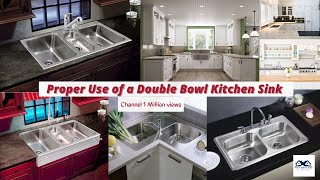 Proper Use of a Double Bowl Kitchen Sink  Double Bowl Sink  Double Bowl Kitchen Sink [upl. by Kuster]