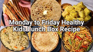 Monday 2 Friday Healthy Kids Lunch Box Recipes  One Week Kids School Tiffin Box Recipe Ideas [upl. by Daberath195]