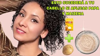 🥔💚ESTO SUCEDERÁ A TU CABELLO SI APLICAS PAPA Y MAIZENAcabelloseco cabellodañado curlyhair [upl. by Ahsial]