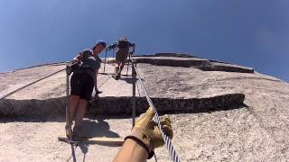 Half Dome Cables  Yosemite National Park  Ascending  June 3 2013 [upl. by Kassel]