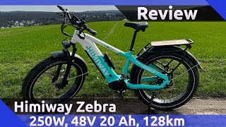 Himiway Zebra Offroad Ebike 48V 20Ah EMountainbike mit 128KM Review 2024 [upl. by Peh367]