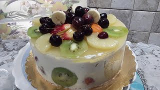 تارت باردة بالفواكه سهلة ولذيذة Tarte aux fruits facile [upl. by Koch]