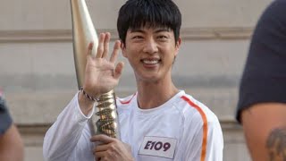 240714 Jin 김석진 of BTS carries the flame at the Olympic Torch Relay in Paris 🇫🇷 1st Torchbearer 🔥 [upl. by Lazarus]