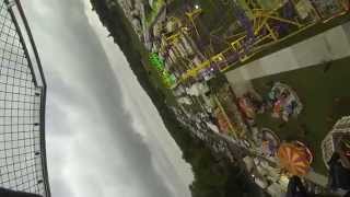 AtmosFear Loop Fighter On Ride POV HD Nottingham Goose Fair  S amp D Leisure [upl. by Larimore]