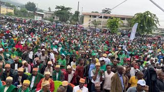 Le candidat Bourhane Hamidou en démonstration au stade Ajao [upl. by Hilar]