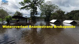 Wateroverlast Ananiestrand Brokopondo Suriname [upl. by Oigimer401]