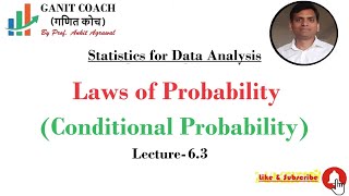 Lecture 63 Conditional probability  Law of Conditional Probability [upl. by Lleznol117]