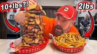 Biggest Food Challenge Ive Ever Attempted  Big Daddys 10lb Bacon Cheeseburger Challenge [upl. by Nosde312]