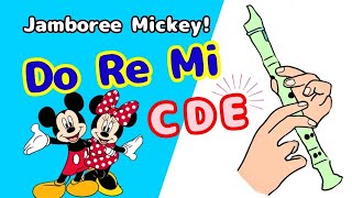 Jamboree Mickey Tokyo Disneyland Recorder Flute Tutorial [upl. by Naret]