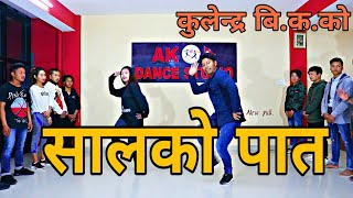 New Nepali lok dohori song 2075  सालको पातको टपरी Beginner Class  Ashish malla Choreography [upl. by Aicetal526]