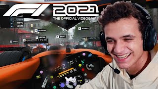 Lando Norris Plays F1 2021 For The First Time [upl. by Anilec177]