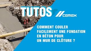 Tuto  DIY  Comment couler facilement une fondation en béton pour un mur de clôture [upl. by Itsirc]