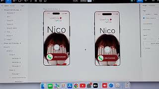 I phone 14 pro max phone call screen design in figma tutorial [upl. by Ynotna30]