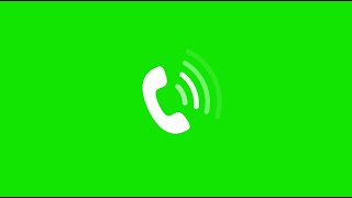 New white color phone calling animation video footage on green background [upl. by Nessie]