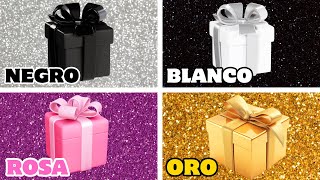 Elige 1 Regalo de 4 🎁🌈🖤🤍👑 ¡Desafío de 4 Cajas de Regalo  Choose Your Gift [upl. by Inohtna]