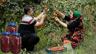 Lets Make Some PERSIMMON JAMHomemade Persimmon Jam ایران [upl. by Heshum]