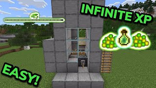 EASIEST 121 AUTOMATIC XP FARM TUTORIAL in Minecraft Bedrock MCPEXboxPSSwitchPC [upl. by Alda]