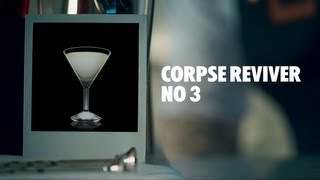 CORPSE REVIVER NO 3 DRINK RECIPE  HOW TO MIX [upl. by Danzig]