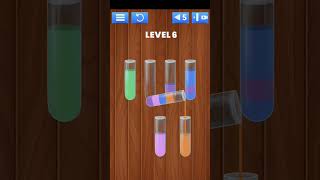 Water sort level 6 subscribe like comment share shorts fyp gaming games viralshort [upl. by Attenwahs]