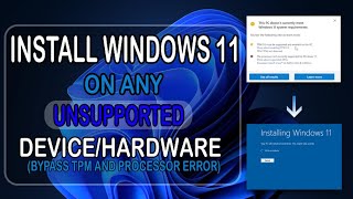 How To Install Windows 11 On Unsupported CPU amp TPM 1220  Easiest Method [upl. by Nostets275]