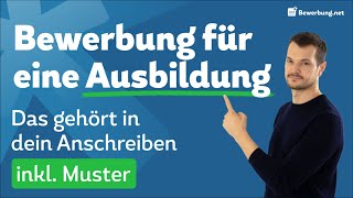 Bewerbung schreiben für eine Ausbildung  So geht es richtig Vorlagen  Muster [upl. by Princess38]