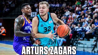 ARTURS ZAGARS  Basketball Highlights 202324 [upl. by Anailli]