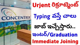 Concentrix Catalyst Hiring Freshers  Data Entry Operator Jobs Telugu 2024  New Jobs In Hyderabad [upl. by Ginsburg]