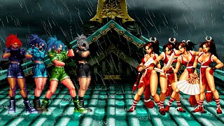 KOF Mugen Leona Heidern Team vs Mai Shiranui Team [upl. by Jemie962]