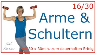 1630 🍓30 min Arme und Schultern mit Hanteln trainiern  straffen und kräftigen [upl. by Callahan]