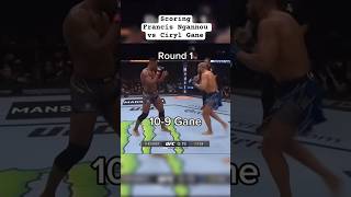 Scoring Francis Ngannou vs Ciryl Gane in 1min shorts ufc francisngannou anthonyjoshua cirylgane [upl. by Eninaej]