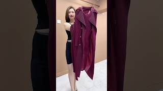 new marron long coat version wedding special suit for womens trendingfashion fashiontrands [upl. by Mayeda]