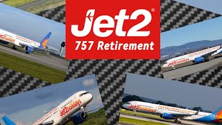 Jet2 757 Retirement And GLSAC Final Departure From Manchester Heading For St Athan [upl. by Ettevey]