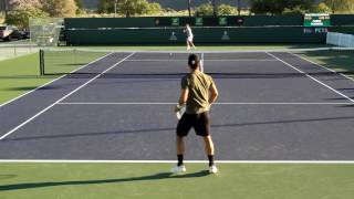 Fabio Fognini Practice 2017 BNP Paribas Open Indian Wells [upl. by Bernardine218]