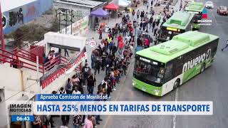 25 de descuento en tarifas del transporte público  Noticias MTY primera emisión [upl. by Yeniffit]