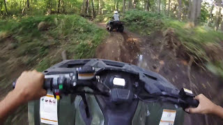 Sunday ATV ride on the Arctic Cat 550 amp XR 500 Part 2 [upl. by Annaihr470]