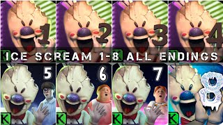 Ice Scream 18 all endings [upl. by Pearla]