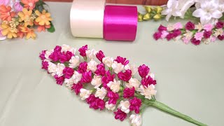 DIY How To Make satin Ribbon Flower  flower Bouquet satinribbonflowers [upl. by Welton420]