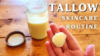 Tallow Skincare Routine  How to Make Purified Tallow [upl. by Reeher]