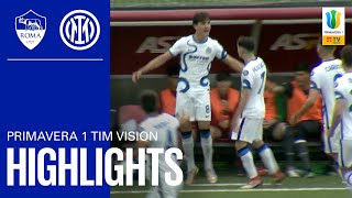 Casadei 🎯😍  ROMA 11 INTER  U19 HIGHLIGHTS  CAMPIONATO PRIMAVERA 1 TIM ⚽⚫🔵 [upl. by Ynottirb]