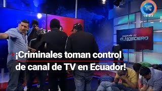 ¡Crisis en Ecuador  Criminales toman canal de TV durante transmisión EN VIVO [upl. by Malloy]