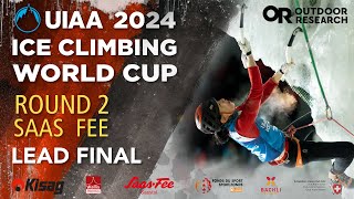 Round 2 of the UIAA 2024 Ice Climbing World Cup LEAD FINAL  SaasFee Switzerland [upl. by Eceer688]